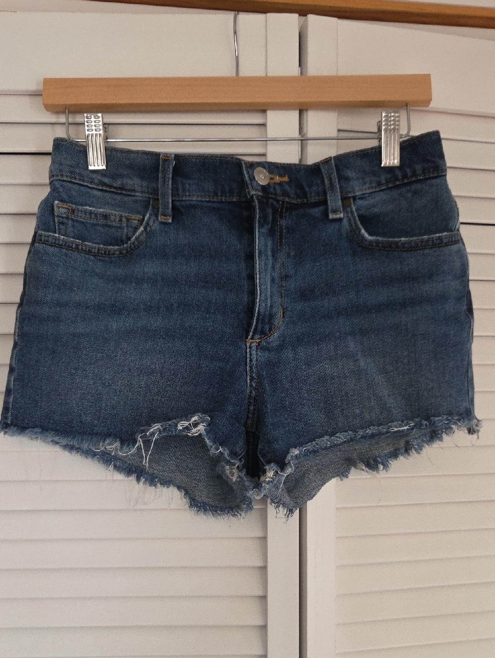 Joe's Jeans Distressed Dark Blue Denim Shorts